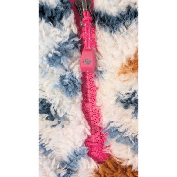 Eddie Bauer Womens XL Pullover Fleece Jacket Cozy Sherpa Southwest Pink‎ Aztec - Picture 5 of 9